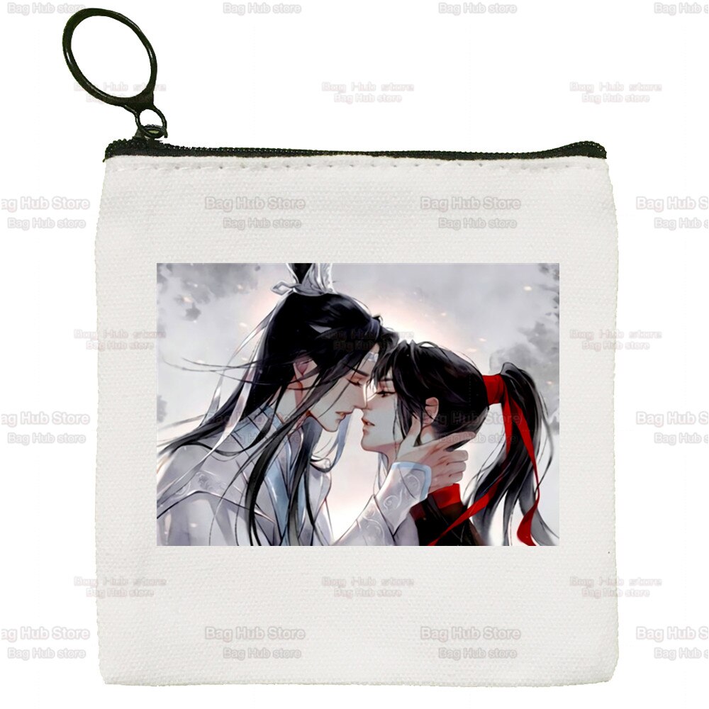 Mo Dao Zu Shi Einfache Geldbörse Student Leinwand Die Untamed Lan WangJi Wei Wu Xian Nette Schlüssel Tasche Mini kupplung Kleinen Geldbeutel: O