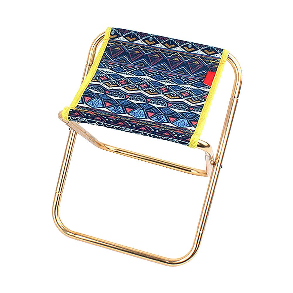 Buitenvisstoel, opvouwbare stoel, wandel- en picknickstoel, strandstoel, reisstoel met opbergvak, etnische stijl, kampeerstoelen: Donkerblauw