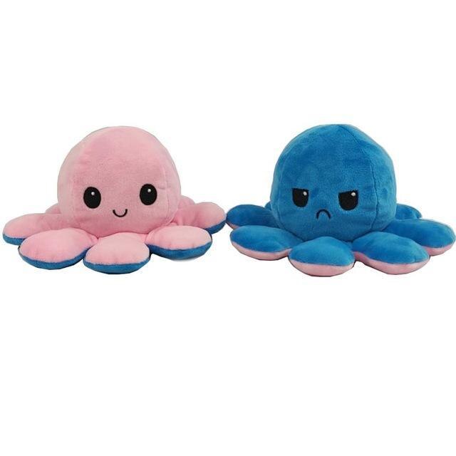 Flip two-sided Octopus Plush Stuffed Doll Toy Different Sides To Show Different Moods Soft Simulation Octopus Plush Toy For Kids: 10