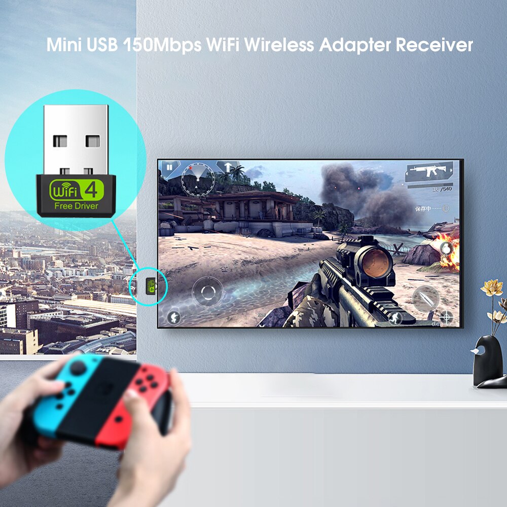 KEBIDU darmowy sterownik karta sieciowa mini UBS bezprzewodowy adapter wifi 150 mb/s odbiornik wifi USB2.0 adapter sieci ethernet dla okna prochowiec PC