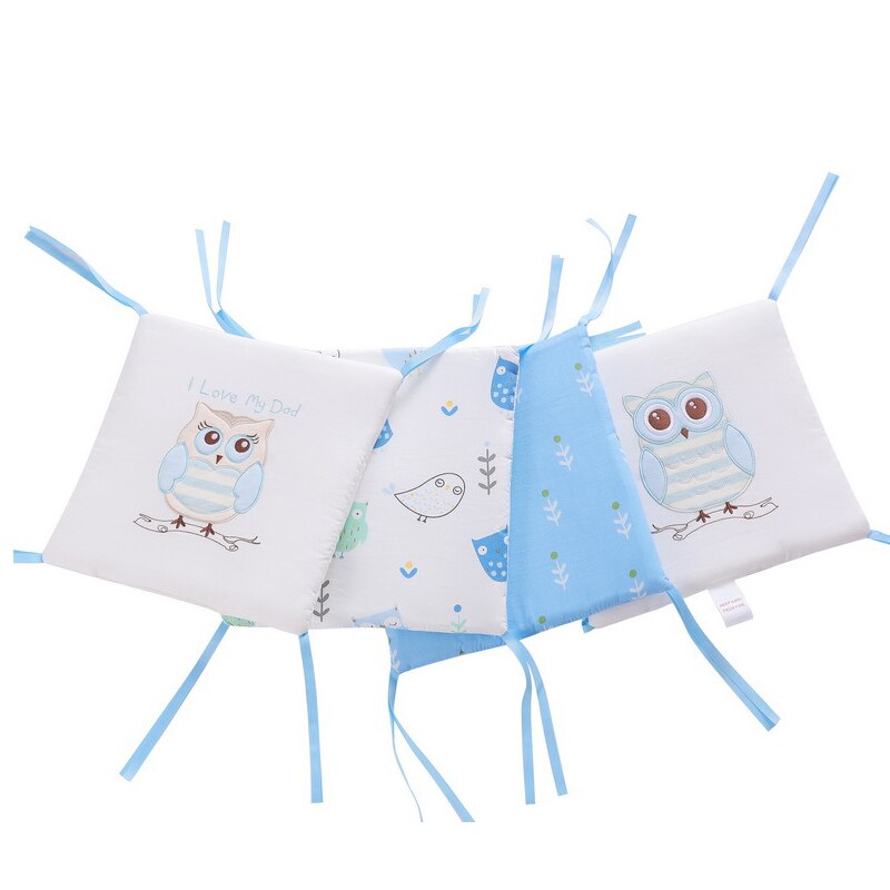 6 Pçs/set Bebê Dormindo Cama Crib Bumpers Almofada almofada Almofada Proteção de Segurança Crianças Berço Cama Encosto Macio Anti-colisão Bumper: YME007B-blue