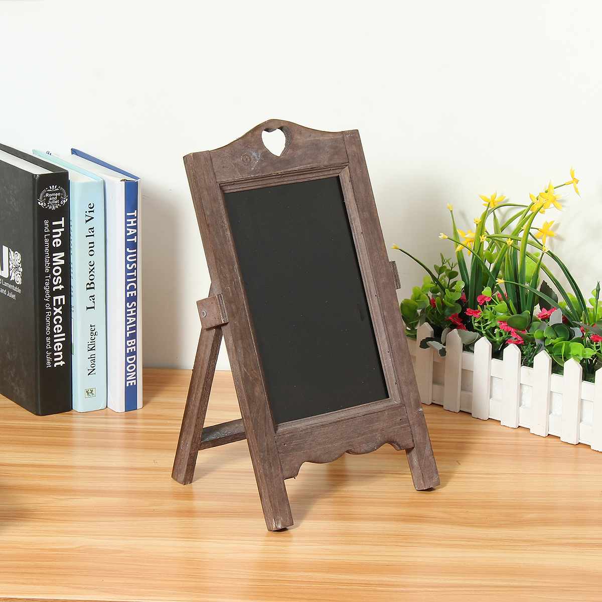 Holz Jahrgang Kreide Gremium Tafel Zeichen Memo Nachricht Bord Hochzeit Küche Notizen: Braun