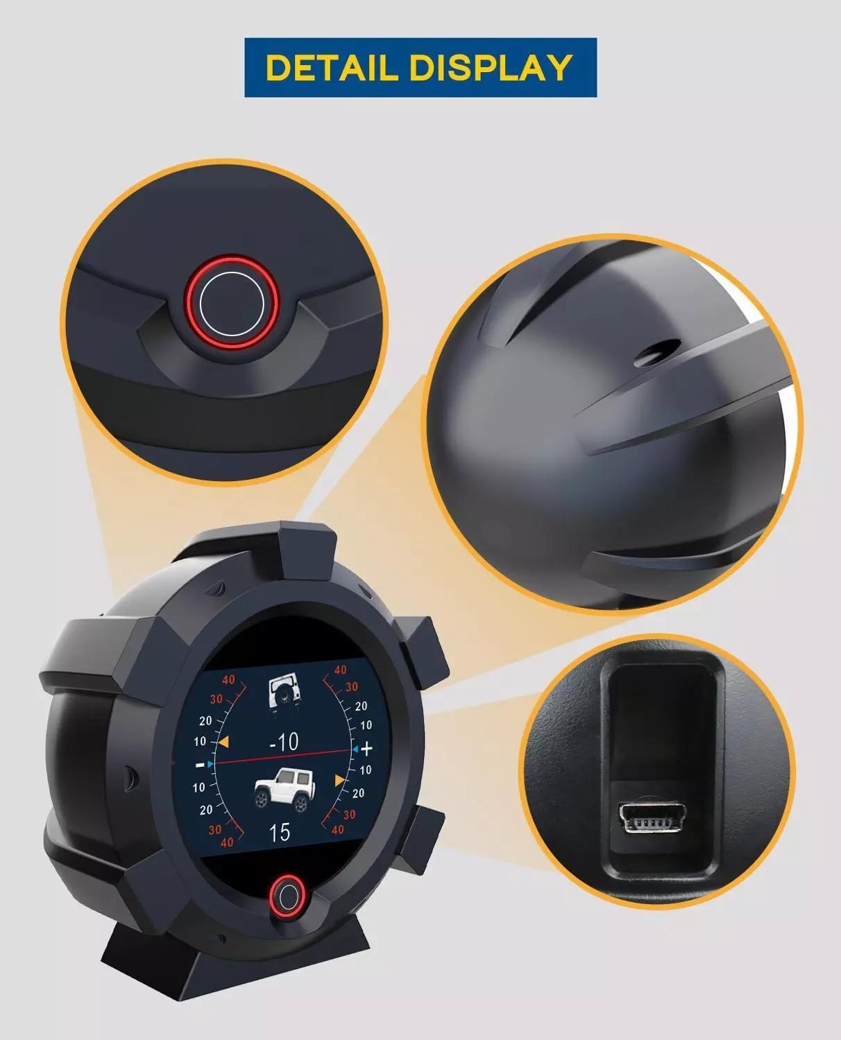 Autool  x95 gps horisontal høy presisjon multifunksjonell skråningsmåler bil hud skråningsmåler hastighetsmåler km/t mph alarm