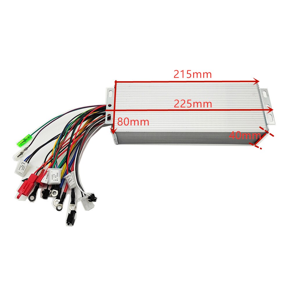 Controlador sin escobillas de 48V, 60V, 64V, 2000W, 18mos, 50A, para bicicleta eléctrica, Motor BLDC