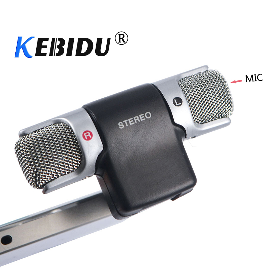 Kebidu Elektrische Condensator Stereo Clear Voice Mini Microfoon Voor Pc Computer Laptop Mobiele Telefoon Voor Samsung Galaxy S3 S4