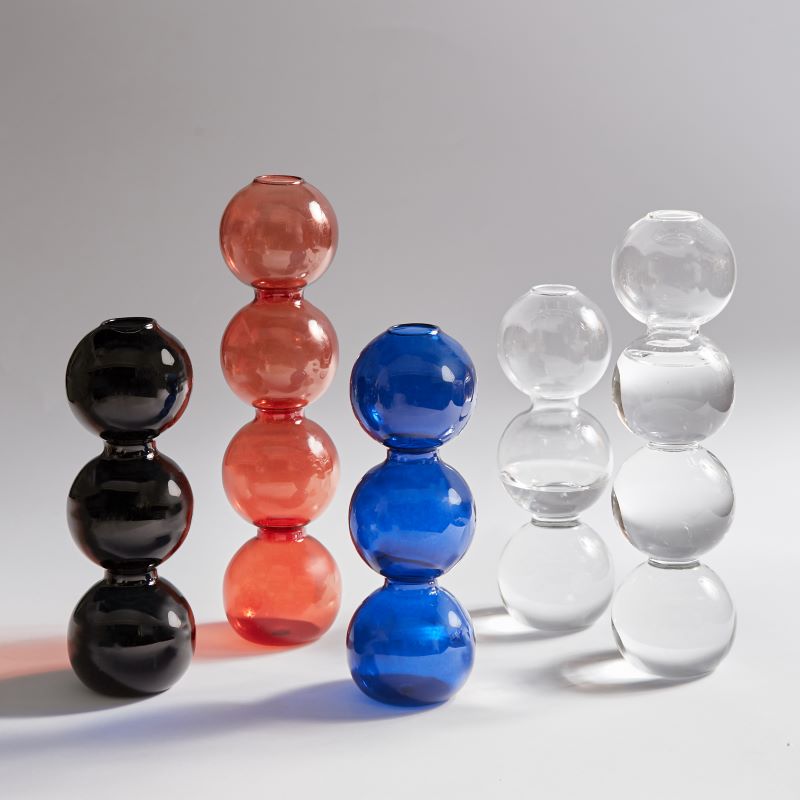 Vase à bulles en verre coloré , Arrangement de fleurs, ornements de Table hydroponique, décoration de maison