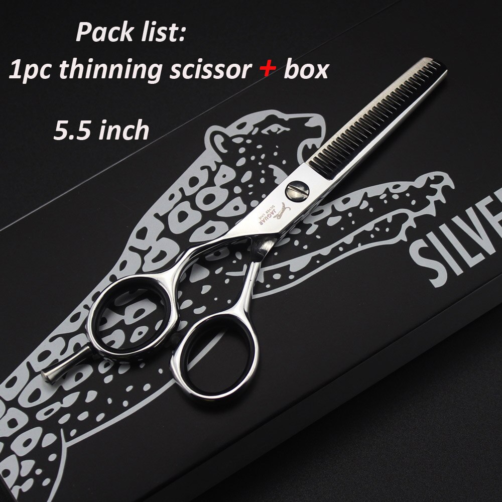 5.5 Inch 6 "Linkshandige Kappers Schaar Jaguar 440C Salon Professionele Kapper Scharen Linkerhand: 55 thinning and box