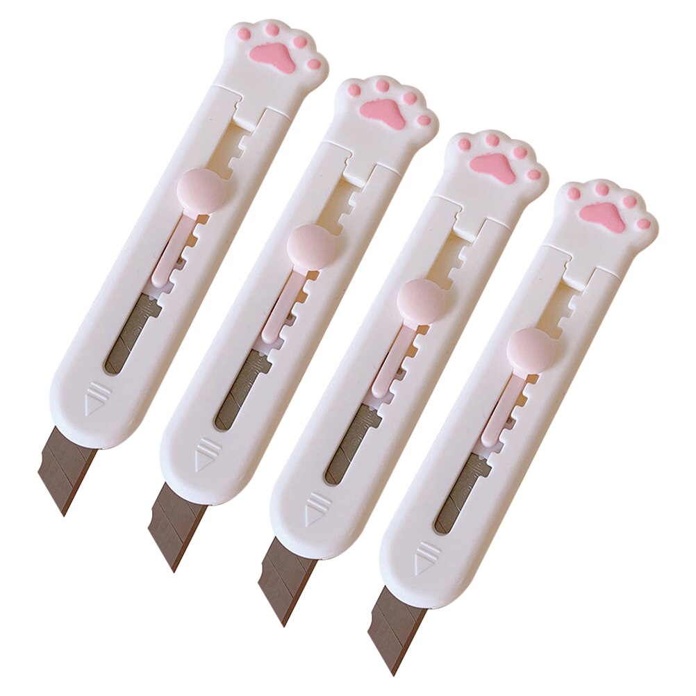 4Pcs Convenient Box Cutters Multi-function Box Openers Portable Craft Cutters Cutting Accessory: White