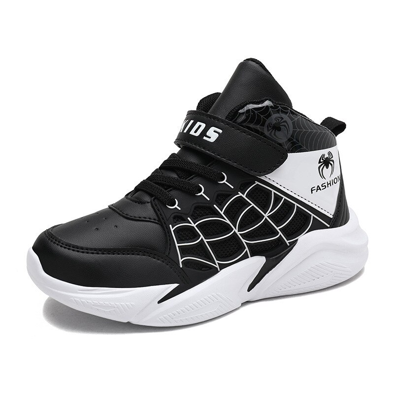 PINSEN Frühling freundlicher Turnschuhe Jungen Basketball Laufschuhe lässig freundlicher Schuhe Jungen Sportschuhe chaussure enfant: Schwarz / 36