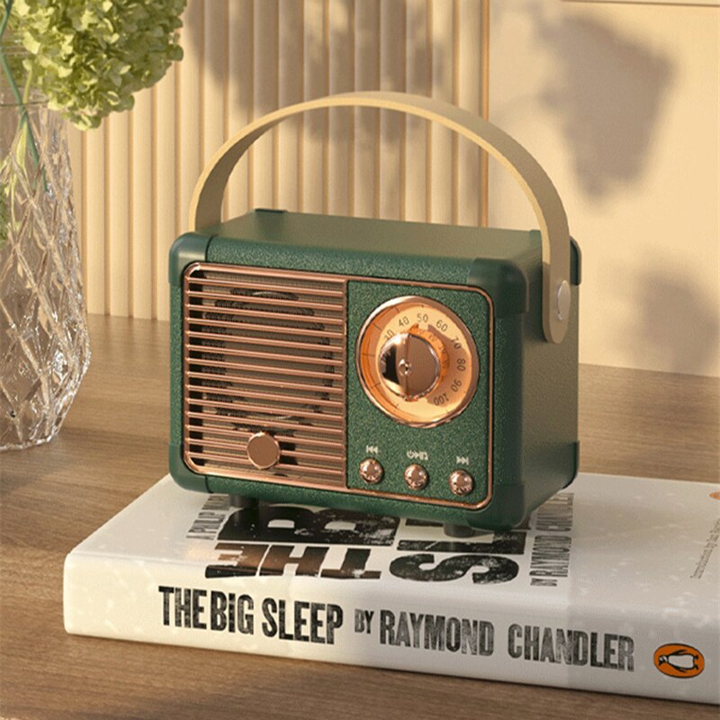 Mini haut-parleur H2 classique rétro compatible Bluetooth, récepteur Radio FM, décoration Portable, lecteur de musique de voyage