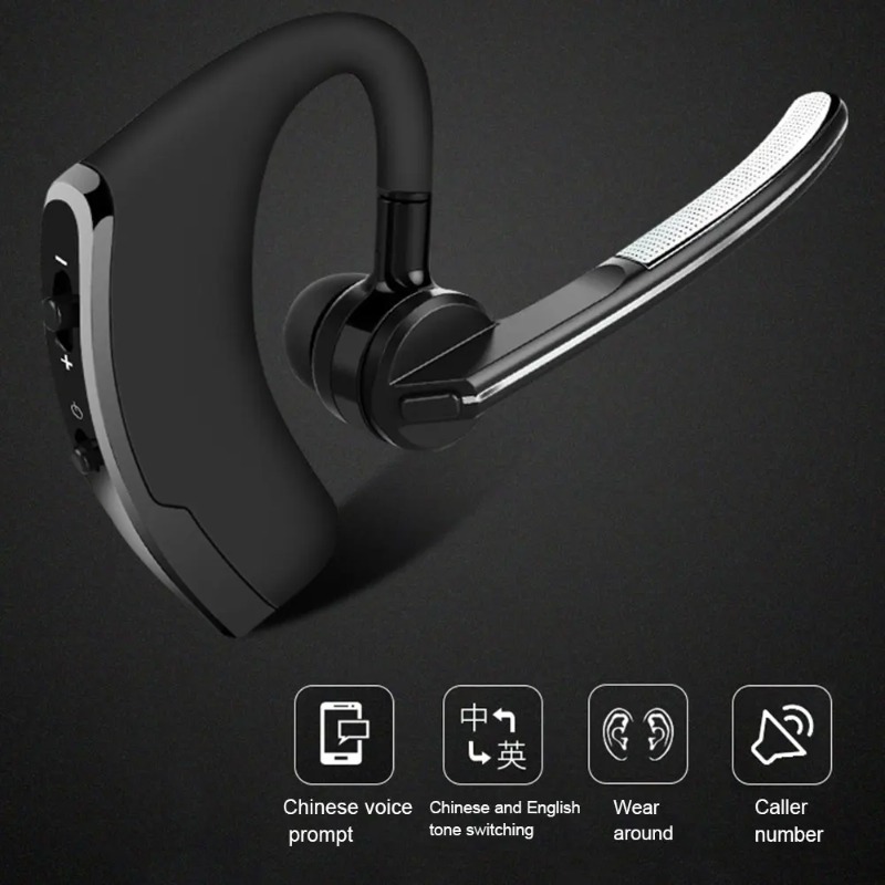 V8 Kabelloser Bluetooth-Kopfhörer mit HD-Mikrofon, Stereo-Geschäft-Freisprecheinrichtung, HD-Anruf, Bluetooth-Headset