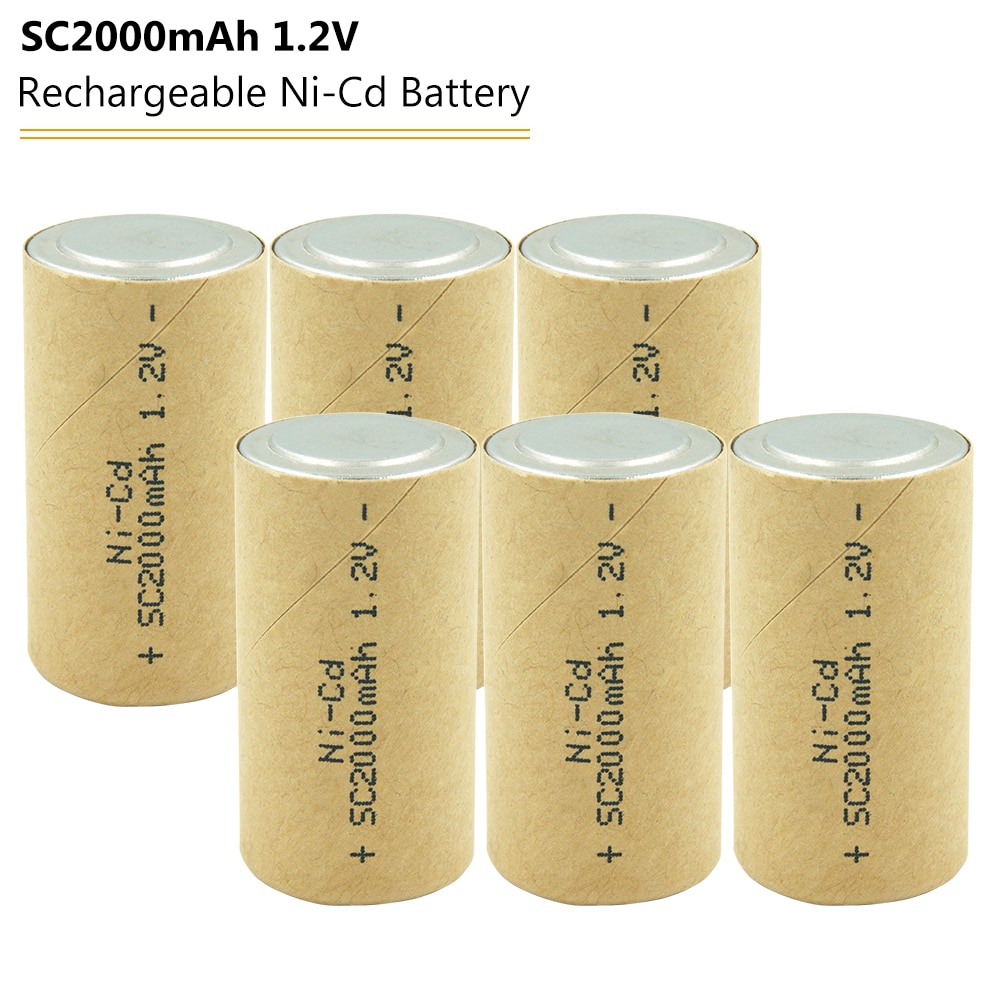 SC 2000mah 1.2v Batterij NICD Power Cell Oplaadbare Batterijen voor Elektrische Schroevendraaier voor Power Tools