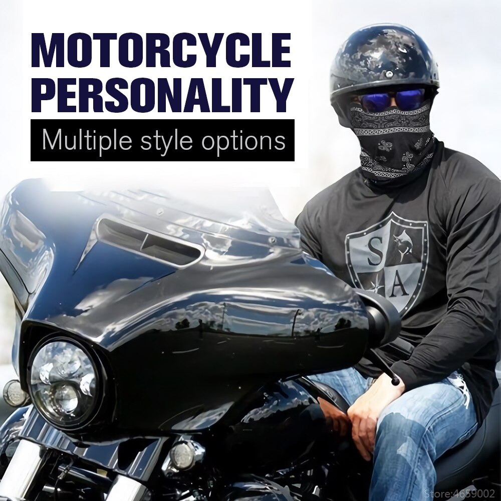 balaclava motorsykkel ansiktsmaske motorsykkel ansiktsskjerm pustende anti-uv multifunksjonell moto halvmaske hurtig tørking motor sjaal