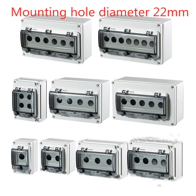 Indoor and outdoor waterproof button switch control box plastic rainproof electric control box box electrical protection cover