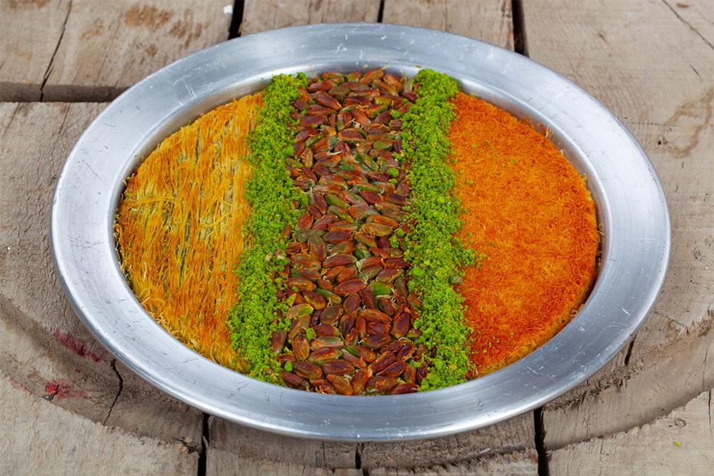 2 delar 20 cm künefe tallrik smaskig efterrätt bakning aluminium tallrik turkisk dessert originalprodukt