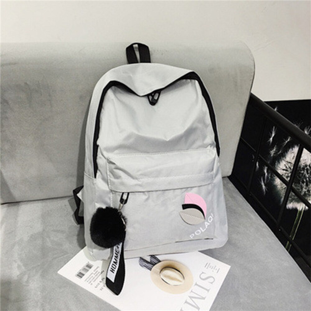 Tasche Frauen Neue frauen Leinwand Rucksack Schule tasche Für Mädchen Rucksack Neue Rucksäcke Schule taschen Reise: hell grau