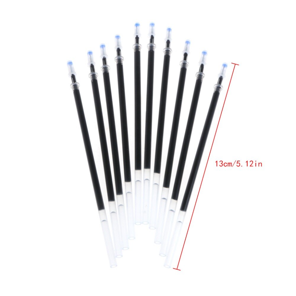 10Pcs Gel Pens Refill 0.38mm Gel Ink Ballpoint Pen Refill Black Blue Red Stationery Supply