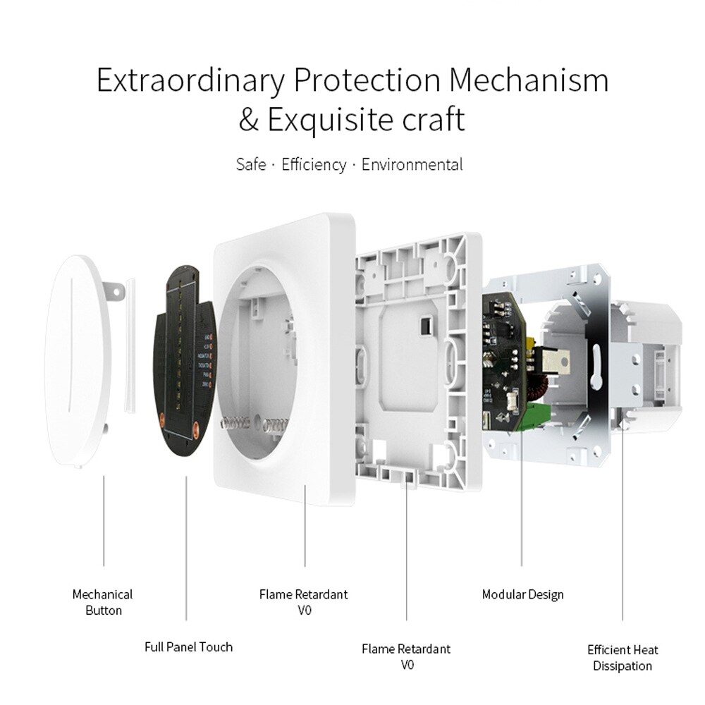 Lonsonho Zigbee Smart Dimmer Switch EU 220V Tuya Smart Life Compatible ZHA Zigbee2MQTT deCONZ Tasmota Alexa Google Home