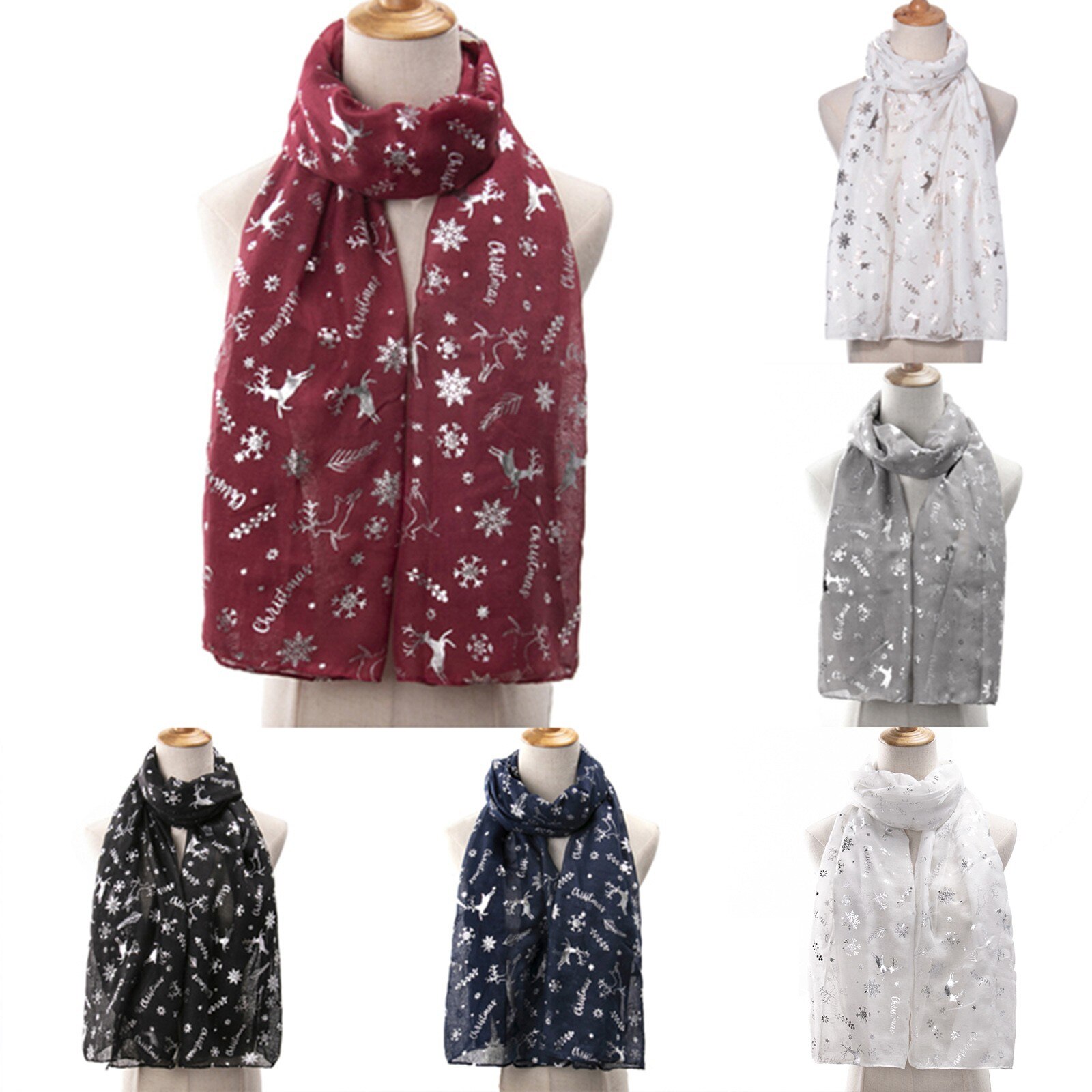 Dames kerst feestelijke winter eland print warme winter sneeuwvlok sjaal magische hoofdband winter fleece nekwarmer gaiter