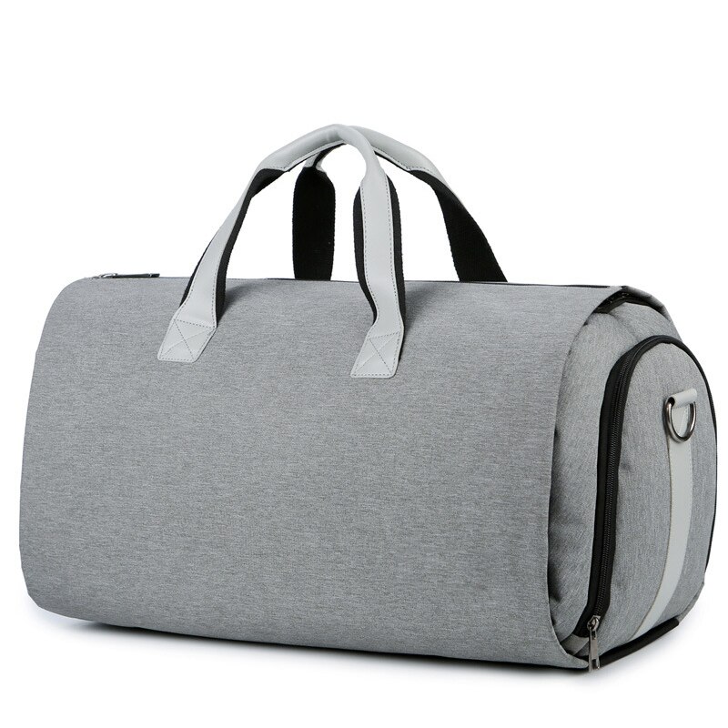 Bolsas de viaje grandes para hombre, bolsa de lona plegable, bolsas de fin de semana de negocios, traje Oxford, funda protectora para mujer, bolsa de viaje, bolso organizador: Gris