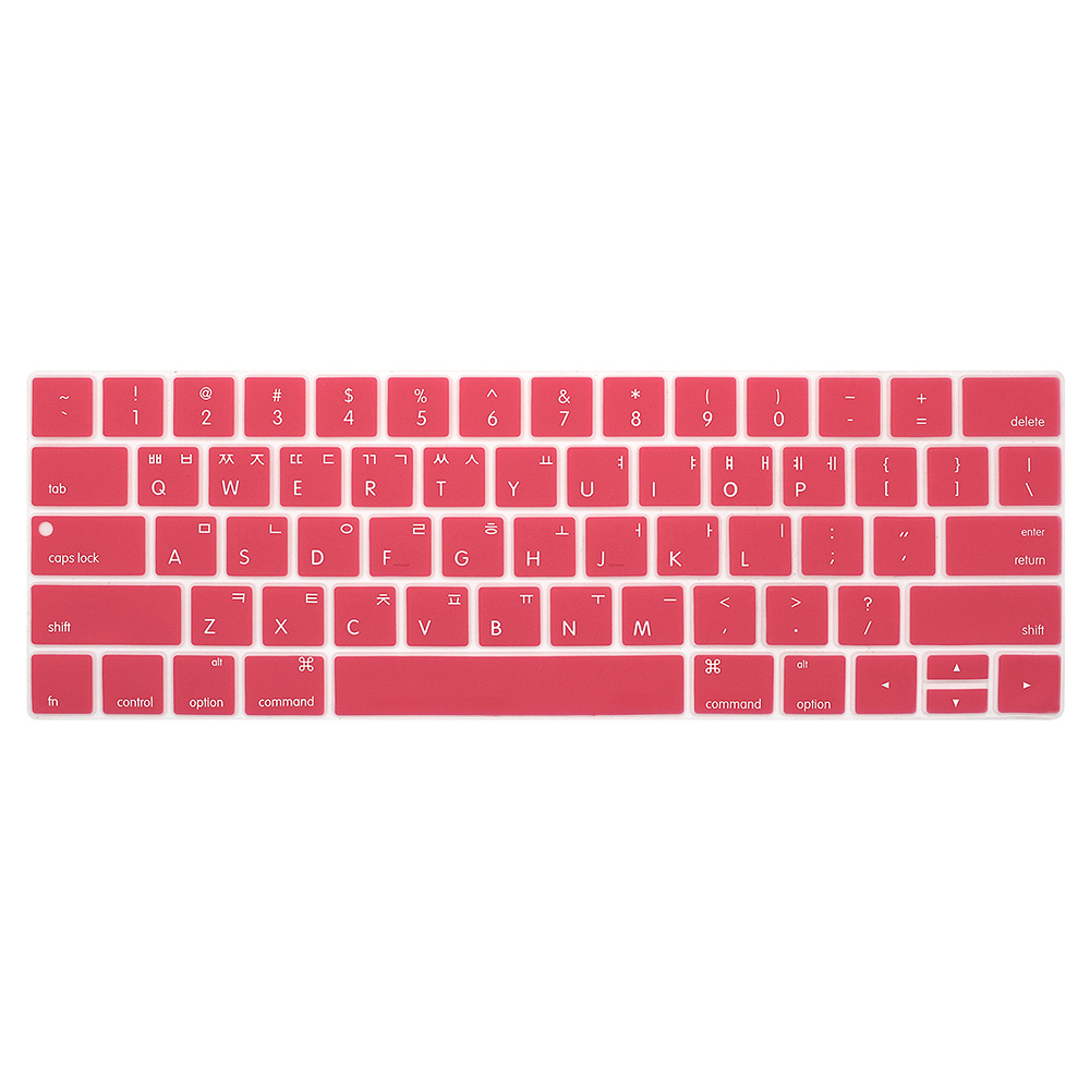 Korean Keyboard Cover Protector Skin for MacBook with touch bar 13 15 A1706 A1707A1989 Korea laptop keyboard protective film: Pink