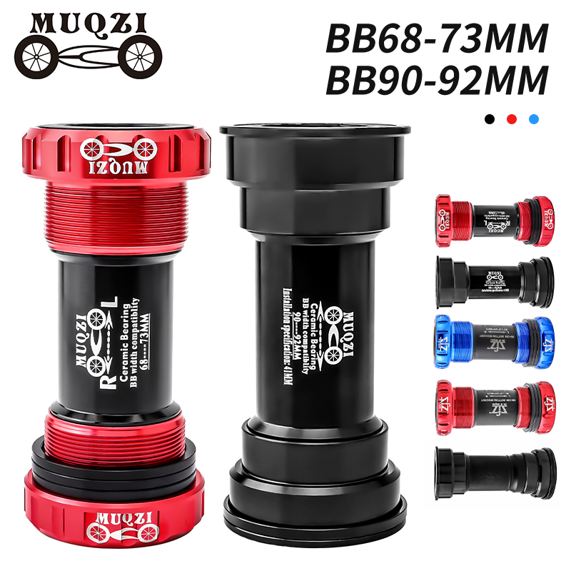MUQZI Bicycle Bottom Bracket BSA BB68/73mm Thread BB90/92 Press Fit MTB Road Bike Ceramic Bottom Bracket For 22/24mm Crankset