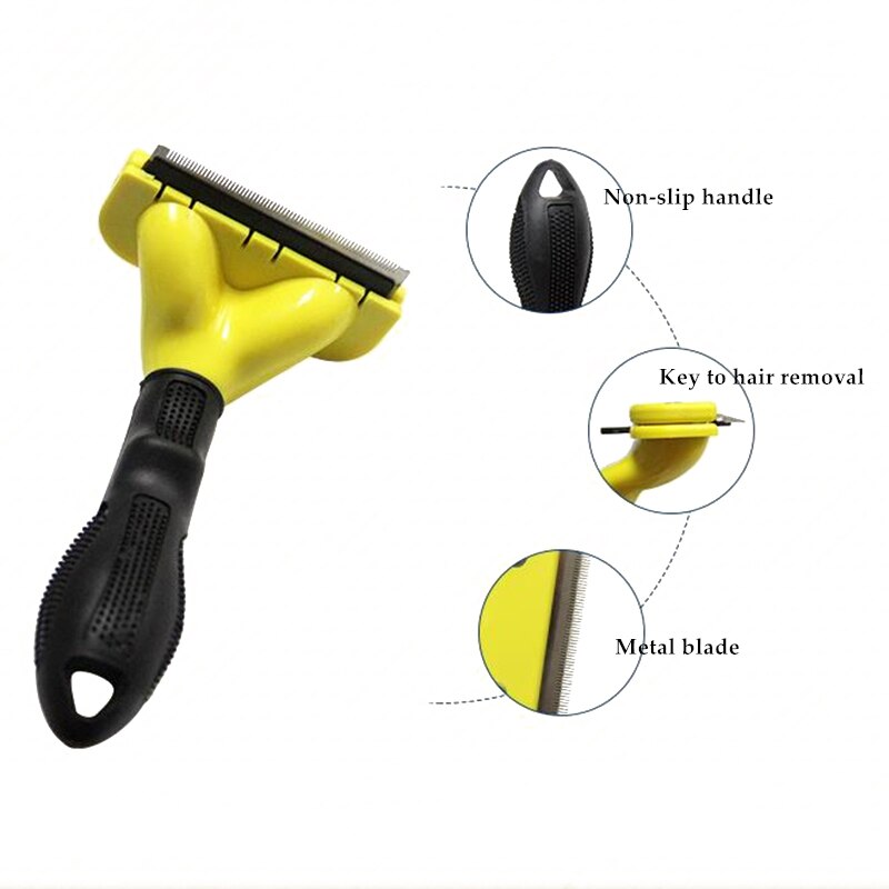 Hair Removal Comb for Dogs Cat Detangler Fur Trimming Dematting Deshedding Brush Grooming Tool For matted Long Hair Curly Pet