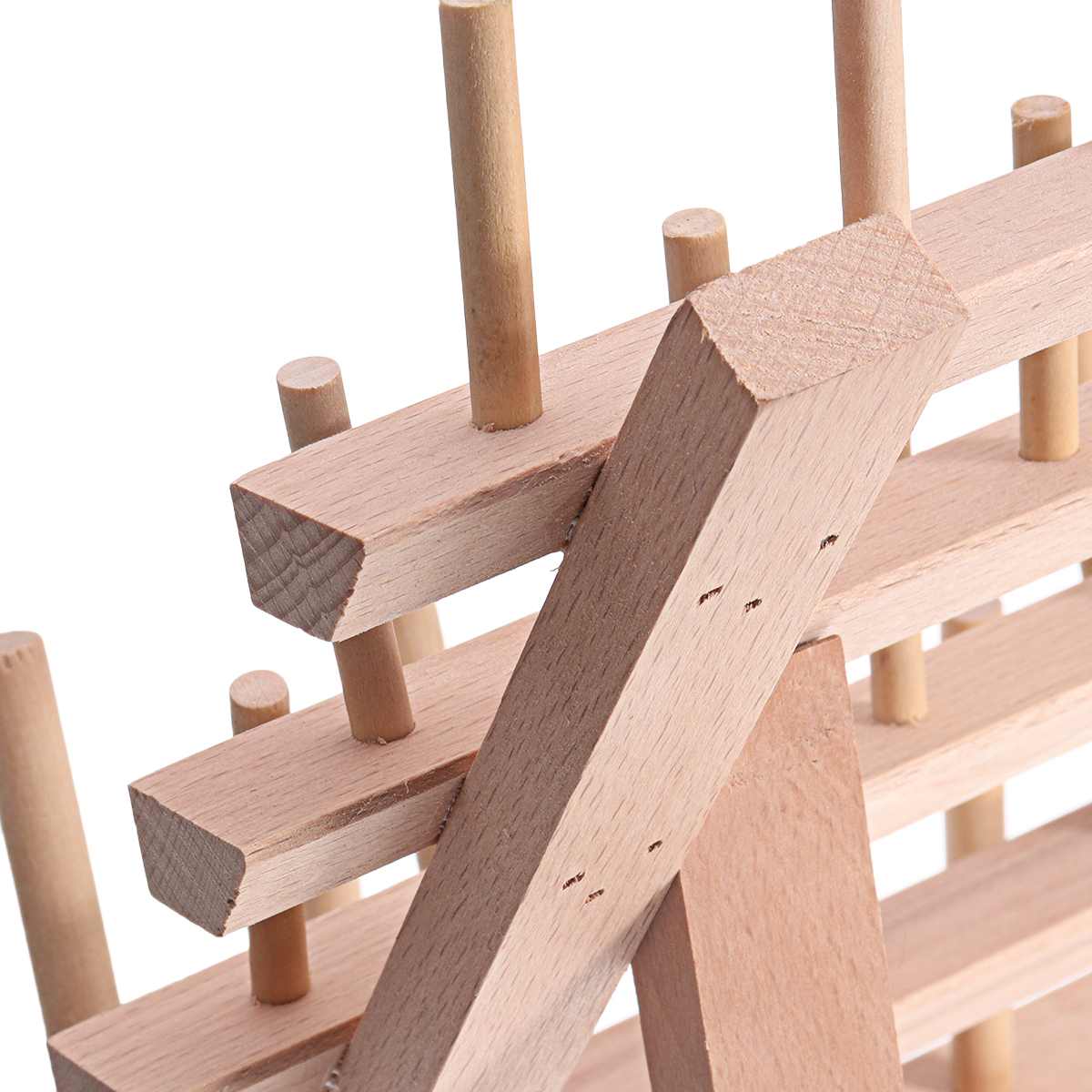 Folding Hanging Wooden Thread Spool Sewing Organizer Tailor Thread Holder Stand Sewing Lines Storage Rack Embroidery