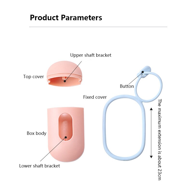 Pill Shape Pet Dog Poop Bag Dispenser Waste Garbage Bags Carrier with 1 Roll Cat Dog Waste Poop Bag for dogs