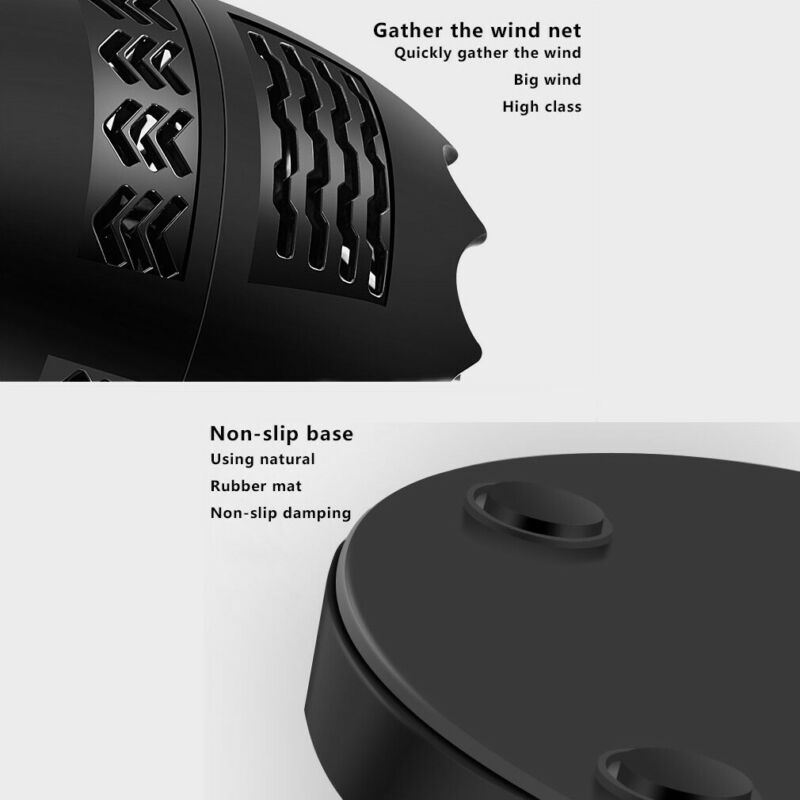 Desktop USB Fan Double Turbines Leaf Cooling Circulation Fan for Office Bedroom