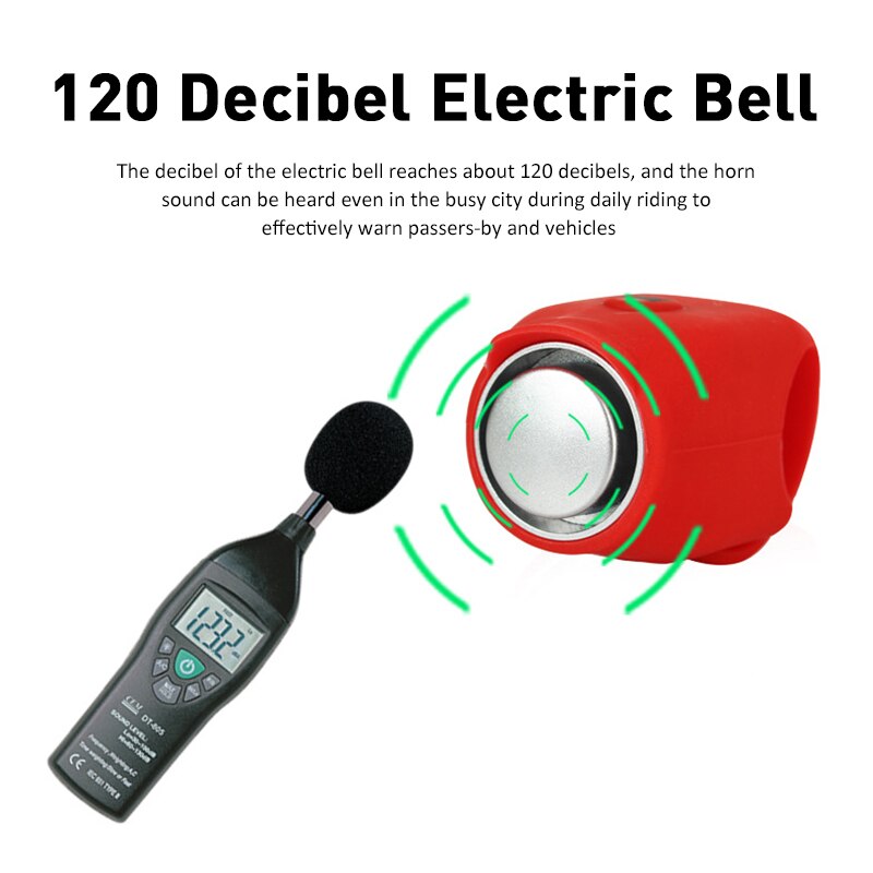 Fietsbel 120db Waterdicht Fietsen Bike Bells Elektrische Hoorn Usb Oplaadbare Draagbare Silicone Mtb Road Fietsen Stuur Bells