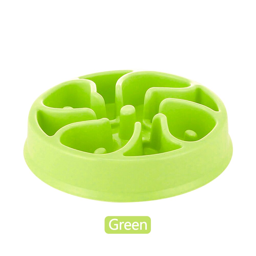 Portable Pet Dog Feeding Food Bowls Puppy Slow Down Eating Feeder Dish Bowl Prevent Obesity Pet Cats Dogs Supplies: Green-03