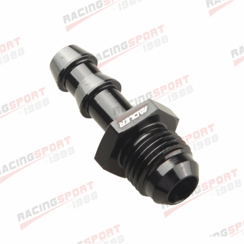 Een-6 Naar 8Mm Push Barb Slang Straight Fitting Adapter Stookolie Black