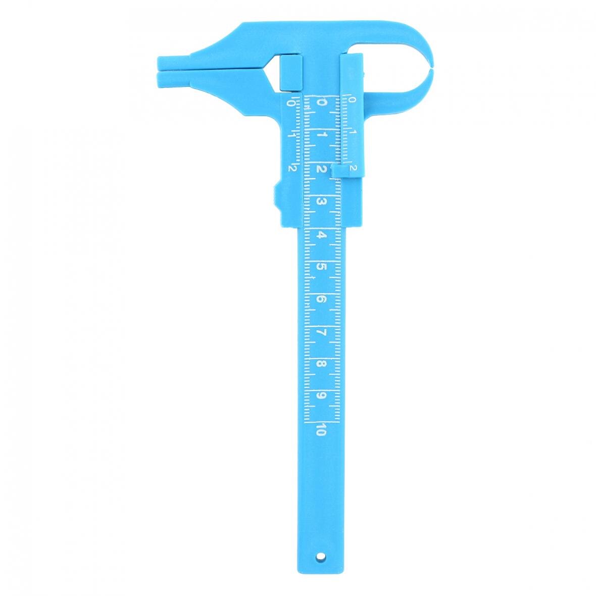 0-100mm Double Scale Blue Plastic Vernier Caliper Support Depth Measurement Simple Reading Scale Learning/Antique Measurement