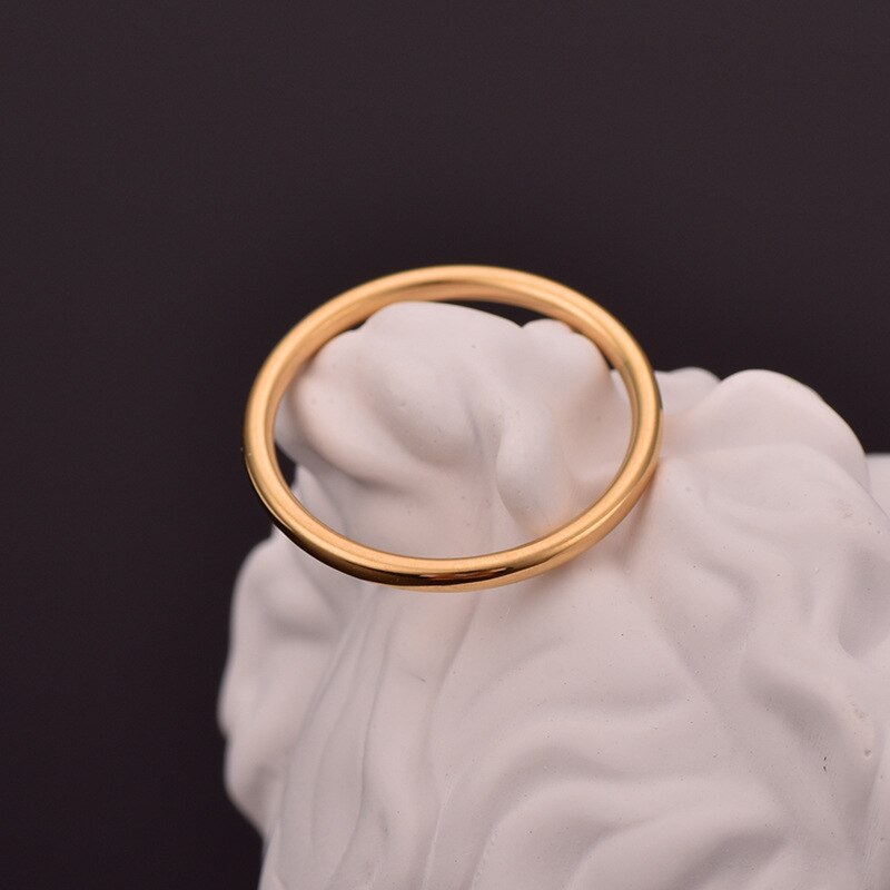 316 roestvrij staal afgeronde dunne ringen dames meisjes kleine cirkel ring sieraden 1,5 mm rosé goud zilver kleur maat 4 5 6 7 8 9 10 11