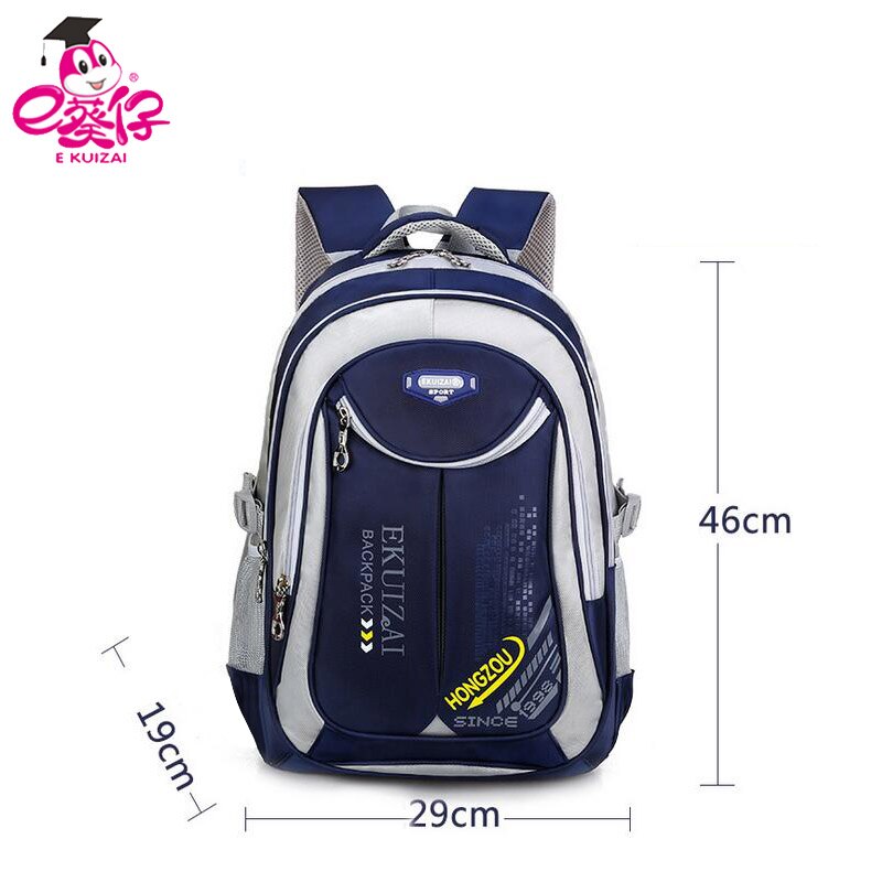 Grote Capaciteit Schooltassen Tieners Meisjes School Rugzakken Kinderen Schooltas Rits Satchel Waterdichte Rugzak Sac Mochila: Navy big