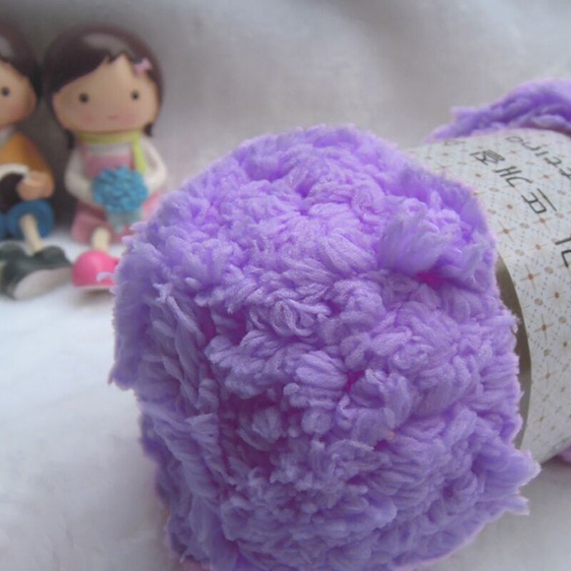 50g chunky imiteret pels kashmir hånd strikkegarn super blødt hvidt akryl plysgarn til fleece tæppe hæklet vinter sweater: 9