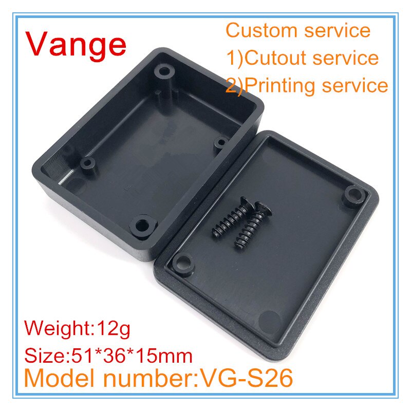 Boîtier en plastique ABS pour dispositif électronique 51x36x15mm, 10 pièces/lot, boîtier d'injection, bricolage