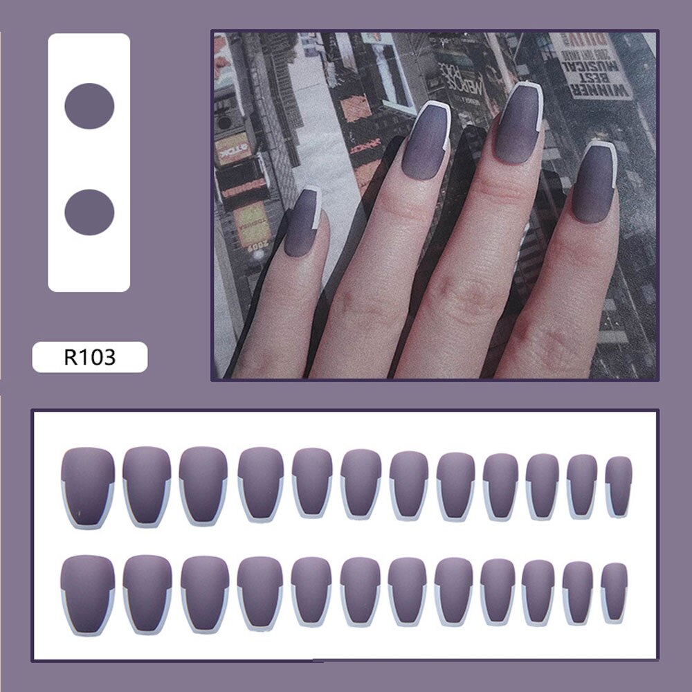 Patch de manucure imperméable pour faux ongles, détachable, peut retirer le patch de manucure fini: R-23