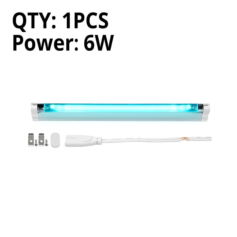 UV-C ultrafioletowa lampa kwarcowa 6W 8W UVC T5 Tube sterylizator UV lampa bakteriobójcza bakteriobójcza bakteriobójcza żarówka 110V/220V: 1Pcs 6W NO Plug / 110V