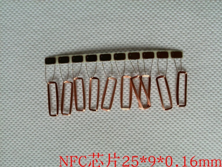 25*9*0.16mm 13.56 mhz nfc tag 213 cob och antenn ic taggar 10 st/lot passiv tag iso 14443a