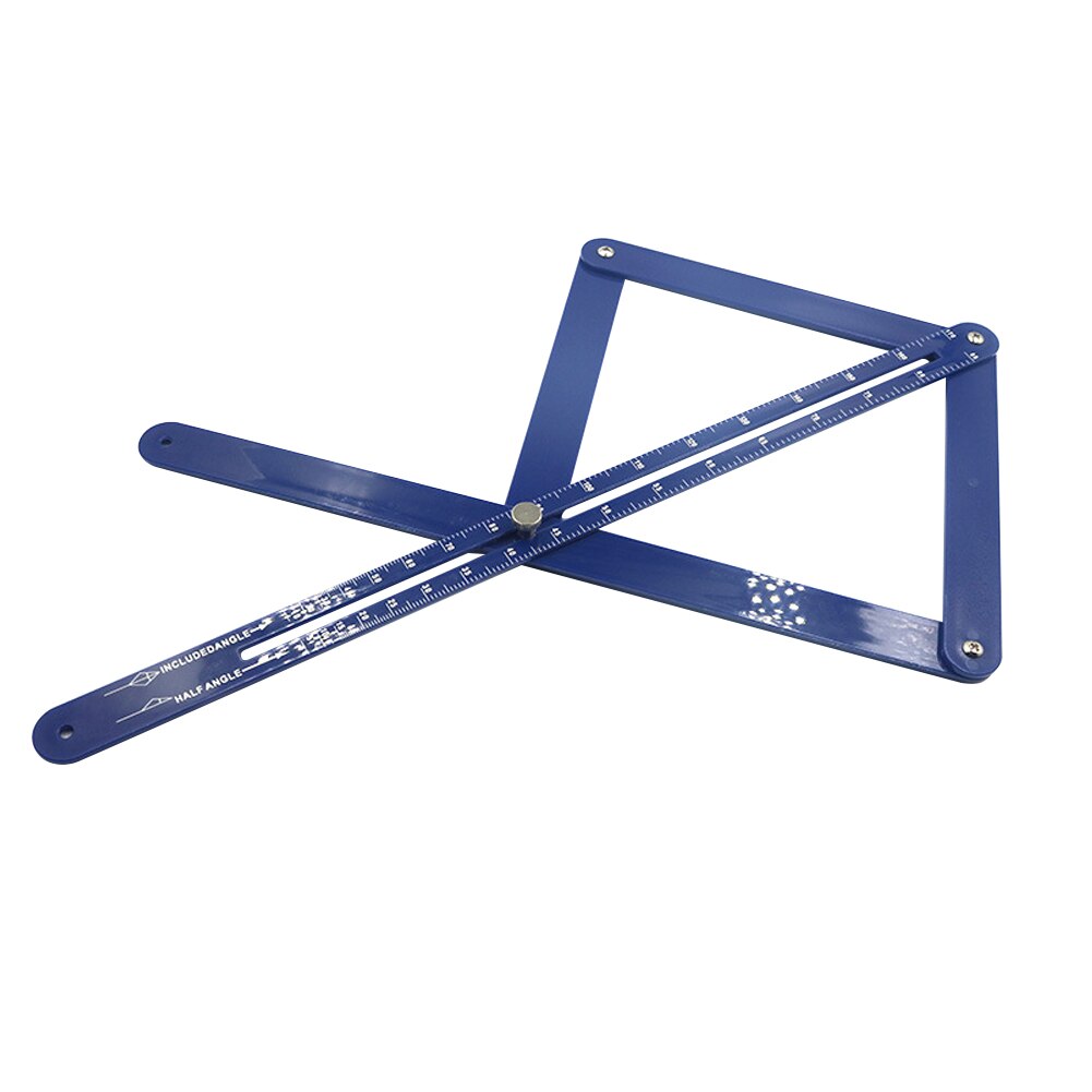 Practical Metal 4 Folding Ruler Builders Drawing Measure Angle Four-Sided Protractors Forms Template Tools Protractor: D