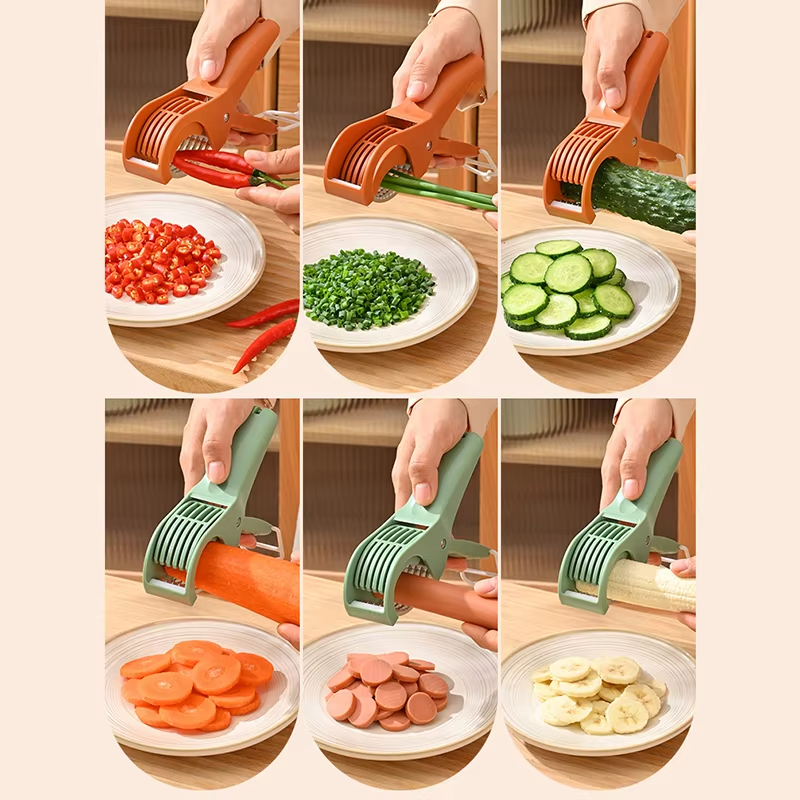 Hoofun keukengereedschap: roestvrijstalen groente- en fruitsnijder, multifunctionele saladesnijder, keukenaccessoires