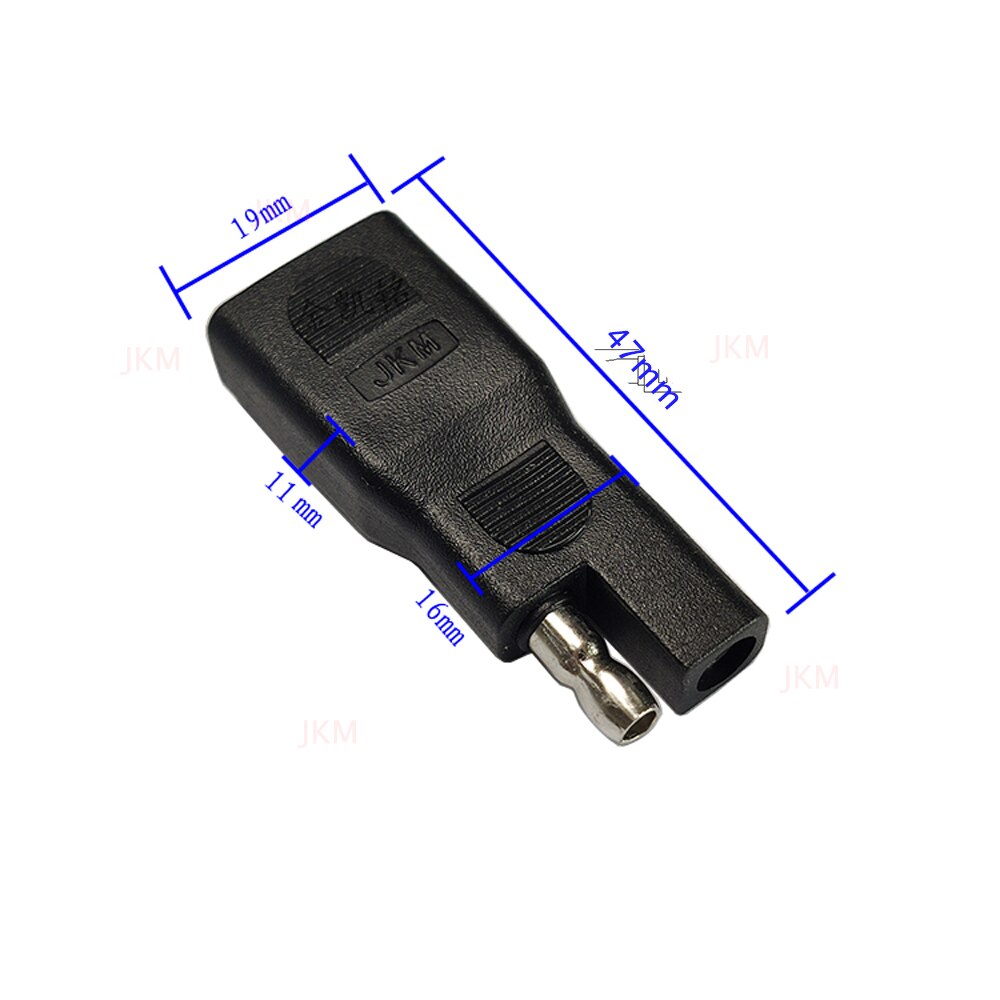 JKM SAE Reverse Adapter Bullet Plug Fully Wrapped Shell Connector For Solar Panel Battery Charger Polarity Exchange