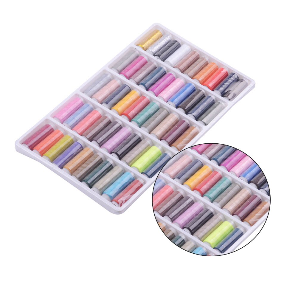 Hilo de coser hecho a mano de 20/39/40/50 colores, máquina de coser de bordado para el hogar caja de línea Kit de costura resistente a mano de hilos