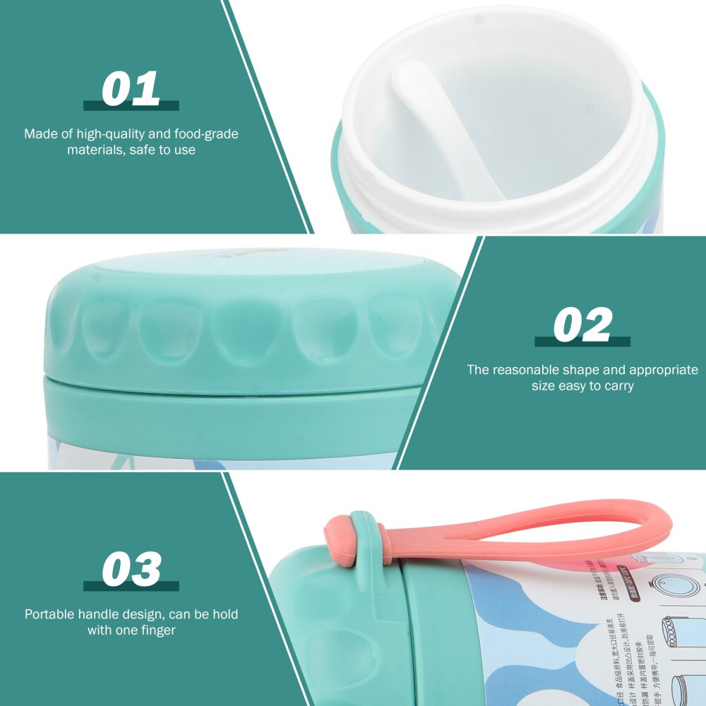 1pc Portable Sealed Soup Cup Breakfast Porridge Cup Insulated Food Container