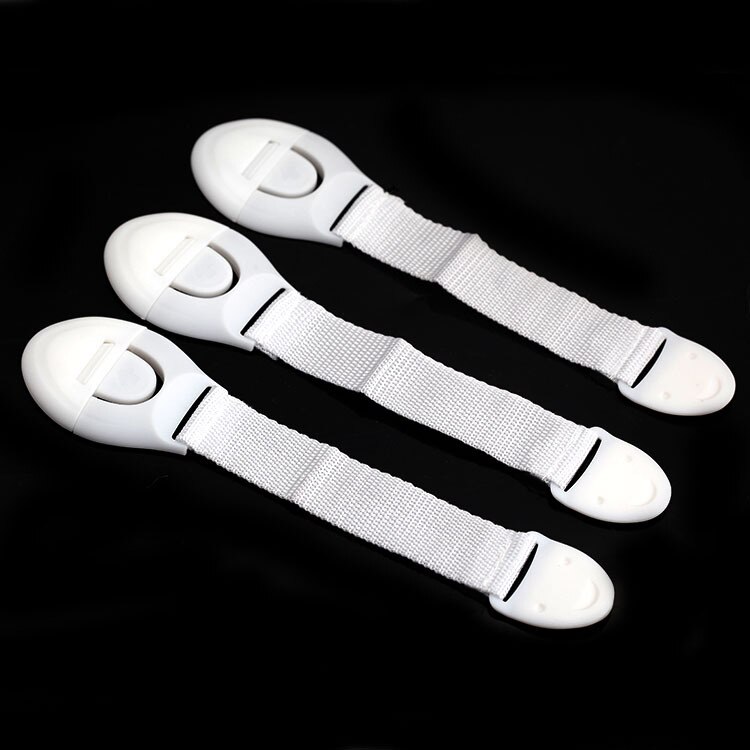 10pcs/Lot Multi-function Child Lock Protection Kids Safety Plastic Protection Safety Lock Cabinet Locks Straps Safety Lock