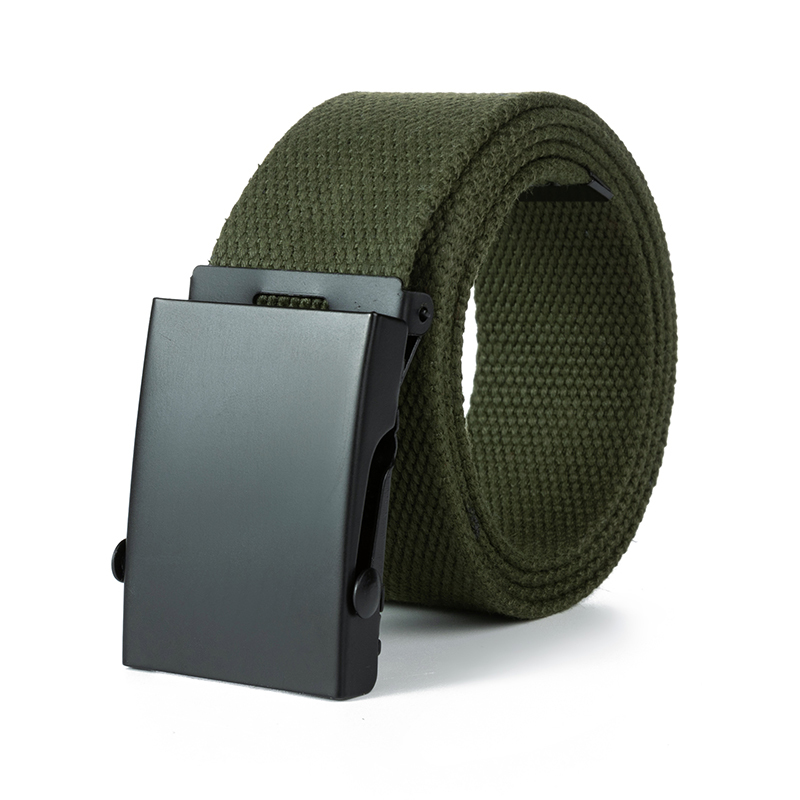Nowy męski pasek nowa moda unisex pas biodrowy dżinsy męskie dorywczo luksusowe płótno 3.8cm taśma w pasie Ceinture Femme: green