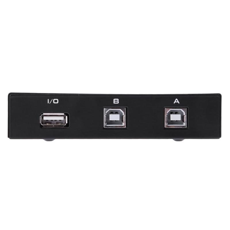 Caja con 2 puertos 1A 2B, USB 2,0 Manual, dispositivo para compartir Red, conmutador para 2 ordenadores para compartir 1 escáner de impresora