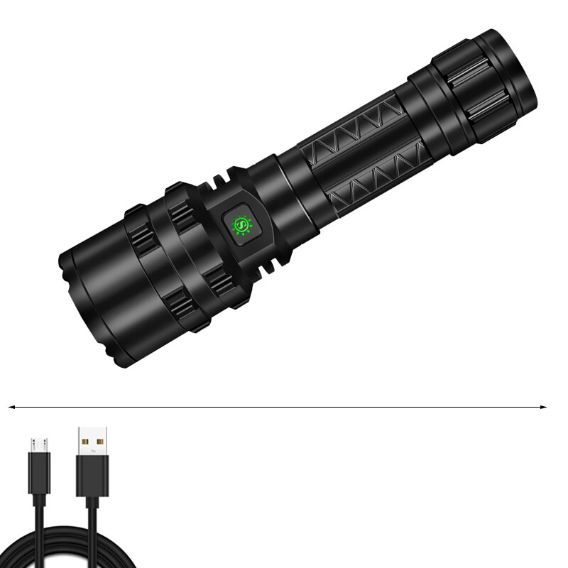 Yunmai 3800 Lumen Jagd licht Taschenlampe LED licht Taktische Wiederaufladbare leistungsstarke Wasserdicht Scout Taschenlampe 5 Modi 18650/26650: Option A / No battery